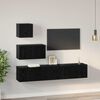 vidaXL TV-Schrankset 3 pcs Schwarz Eichen-Optik Holzwerkstoff