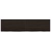 vidaXL Waschtischplatte Dunkelbraun 160x40x(2-4)cm Massivholz