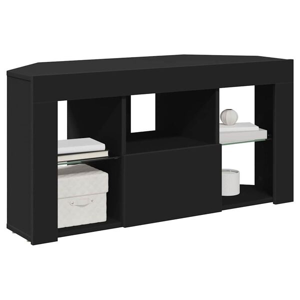 vidaXL Eck-LED-TV-Schrank Schwarz 100 x 40 x 50 cm Holzwerkstoff