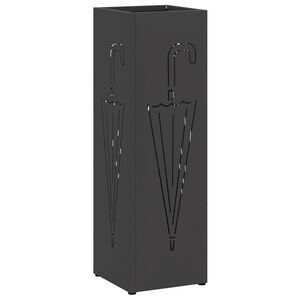 vidaXL Regenschirmst&auml;nder Schwarz 15,5 x 15,5 x 49 cm Stahl