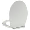 vidaXL Toilettensitz mit Absenkautomatik Wei&szlig; Oval
