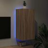 vidaXL TV-Wandschrank mit LED-Leuchten Sonoma-Eiche 40,5x35x80 cm