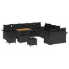 vidaXL Garten-Sofa-Set 13 stk. 12-Sitzanzahl Schwarz