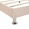 vidaXL Bett mit Memory-Schaum-Matratze Beige Stoff 140&times;200 cm