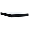 vidaXL Boxspringbett mit Matratze Schwarz 140x190 cm Stoff