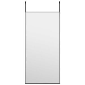vidaXL T&uuml;rspiegel Schwarz 30x60 cm Glas und Aluminium