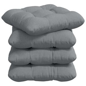 vidaXL Sitzkissen 4 pcs Hellgrau 45 x 45 x 12 cm Stoff