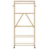 vidaXL Kleiderst&auml;nder mit Ablagen und Rollen 90x40x179,5 cm Bambus