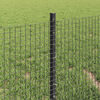vidaXL Zaun mit Pfosten Grau 0,4 x 25 m Stahl und PVC