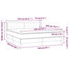 vidaXL Boxspringbett mit Matratze Taupe 160x200 cm Stoff