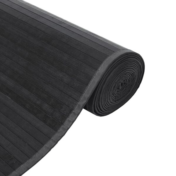 vidaXL Teppich Rechteckig Grau 60x200 cm Bambus