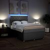 vidaXL Boxspringbett mit Matratze Hellgrau 140x190 cm Stoff