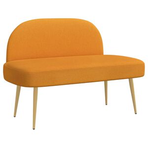 vidaXL Gepolsterte Bank mit R&uuml;ckenlehne Dunkelgelb 110 x 60 x 76 cm