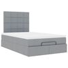 vidaXL Ottoman-Bett mit Matratze Hellgrau 120x190 cm Stoff