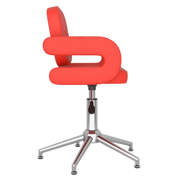 vidaXL Esszimmerst&uuml;hle 4 Stk. Drehbar Rot Kunstleder