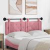 vidaXL H&auml;ngevorderseite Wandmontiert Rosa 130 x 55 x 5 cm Samt