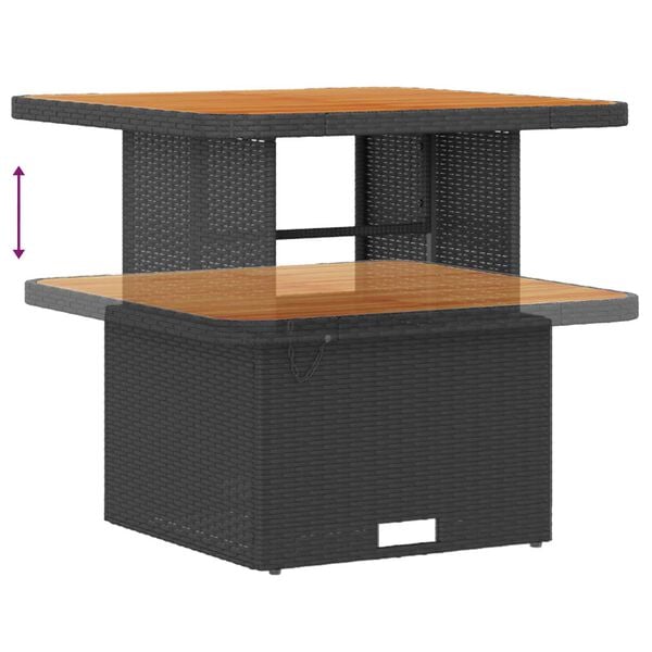 vidaXL Gartensofa-set mit Kissen 8 pcs Schwarz Poly-Rattan