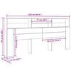 vidaXL Kopfteil Schrank mit Kopfteil Artisan-Eiche 220 x 19 x 101,5 cm