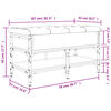 vidaXL Schuhbank Braun Eichen-Optik 82x42x45 cm Holzwerkstoff
