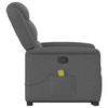 vidaXL Massagesessel mit Aufstehhilfe Dunkelgrau Stoff