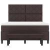 vidaXL Boxspringbett mit Matratze Dunkelbraun 160 x 200 cm Stoff