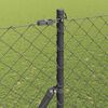 vidaXL Zaunpfosten Grau 25 x 1,6 m (60 x 60 mm Gewebe) Stahl und PVC