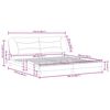 vidaXL Bettgestell ohne Matratze "Hvar" Dunkelgrau 200x200 cm Stoff