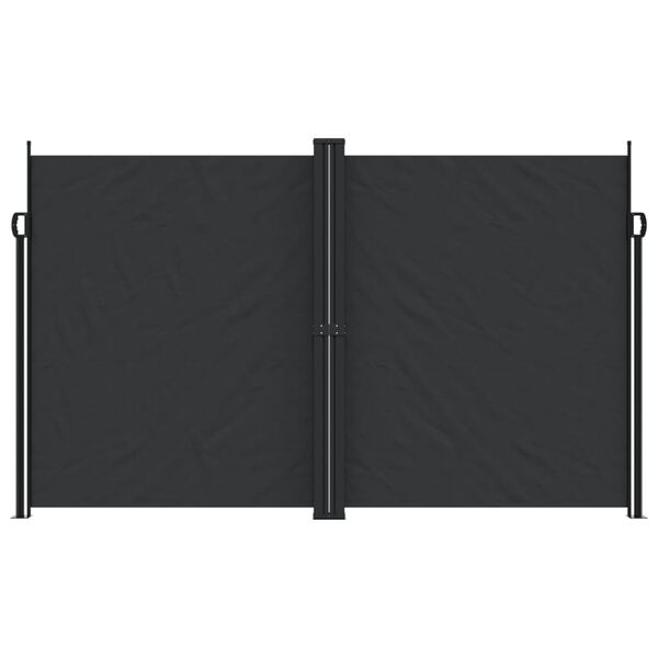 vidaXL Seitenmarkise Ausziehbar Schwarz 200x1000 cm