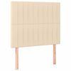 vidaXL Boxspringbett mit Matratze & LED Creme 90x200 cm Stoff