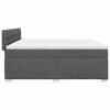 vidaXL Boxspringbett mit Matratze Dunkelgrau 200x200 cm Stoff