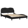 vidaXL Bettgestell "Viana" mit LED ohne Matratze Schwarz 140x190 cm