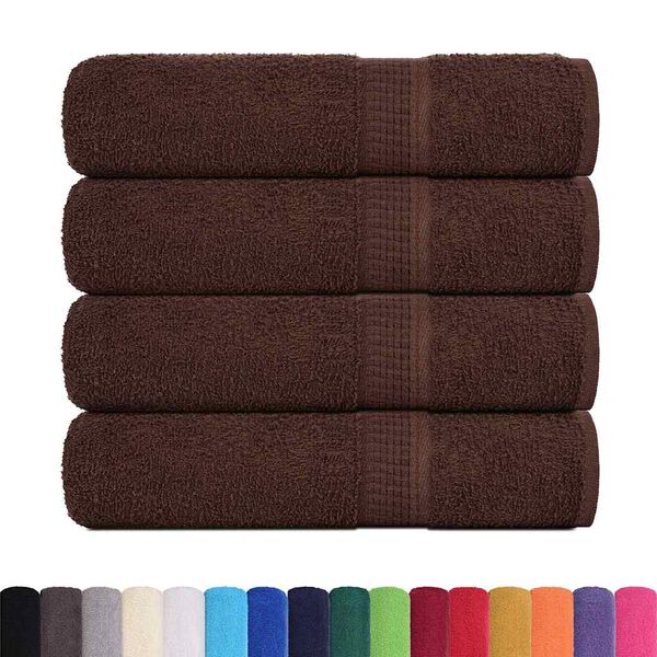 vidaXL Duscht&uuml;cher FROGN 4 Stk. Braun 70x140 cm 360 g/m&sup2;