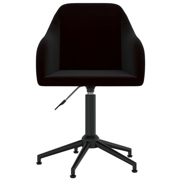 vidaXL Esszimmerst&uuml;hle 4 Stk. Drehbar Schwarz Samt