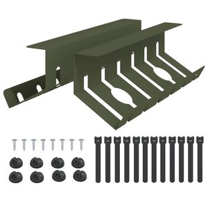 vidaXL Unter dem Schreibtisch Kabelmanagement Tray 2 Stk. Olivgr&uuml;n