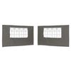 vidaXL Party Zelt Seitenteil 2 pcs 400 x 195 cm Anthrazit PE and Steel