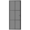 vidaXL Innent&uuml;r 83x201,5 cm Schwarz ESG-Glas und Aluminium