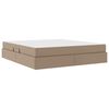 vidaXL Aufbewahrungsbett mit Matratze 2 pcs Cappuccino Leder