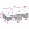 vidaXL Gartensofa-set mit Kissen mit Speicher 8 pcs Beige Poly Rattan