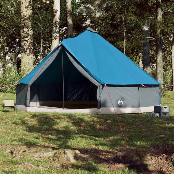 vidaXL Tipi-Familienzelt 12 Personen Blau Wasserdicht