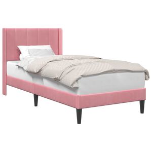 vidaXL Bettrahmen mit Kopfteil Rosa 80 x 200 cm Samt