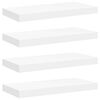 vidaXL Schwebende Wandregale 4 Stk. Wei&szlig; 50x23x3,8cm MDF