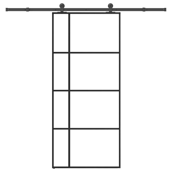 vidaXL Schiebet&uuml;r mit Beschlag 90x205 cm ESG-Glas & Aluminium