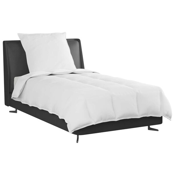 vidaXL 2-in-1 Bettdecke mit Kissen 2 pcs Wei&szlig; Daunenfeder