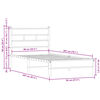 vidaXL Bettgestell ohne Matratze mit Kopfteil Sonoma-Eiche 90x200 cm