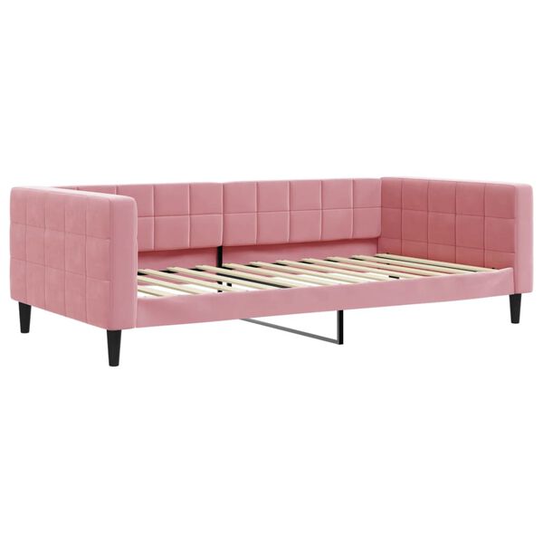 vidaXL Tagesbett mit Matratze Rosa 100x200 cm Samt