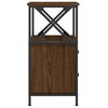 vidaXL Nachttische 2 Stk. Braun Eiche 34x35,5x70 cm Holzwerkstoff