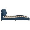 vidaXL Bettgestell ohne Matratze "Hvar" Blau 200x200 cm Stoff