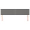 vidaXL Kopfteile 2 Stk. Dunkelgrau 90x5x78/88 cm Stoff