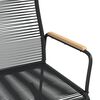 vidaXL Garten-Schaukelstuhl Schwarz 59x79,5x104 cm PVC Rattan