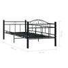 vidaXL Tagesbett-Rahmen Schwarz Metall 90&times;200 cm